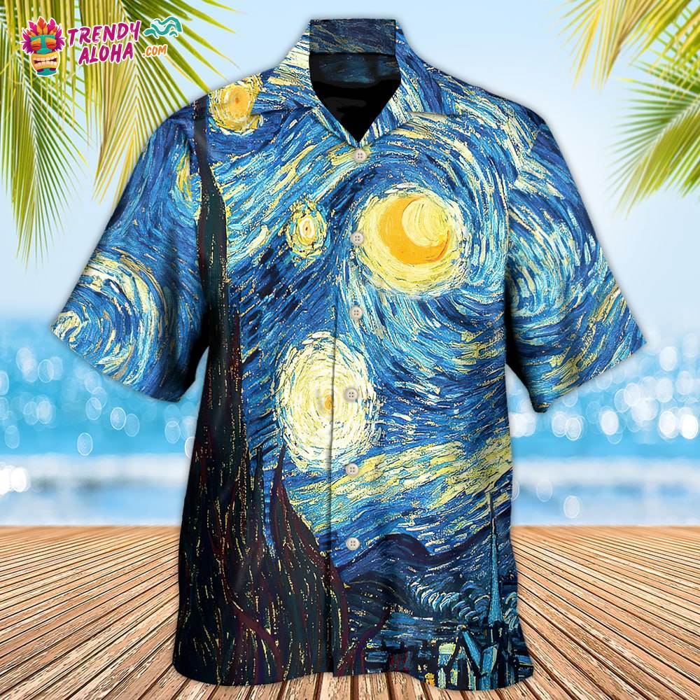 Amazing Starry Night Colorful Hawaiian Shirt – Trendy Aloha