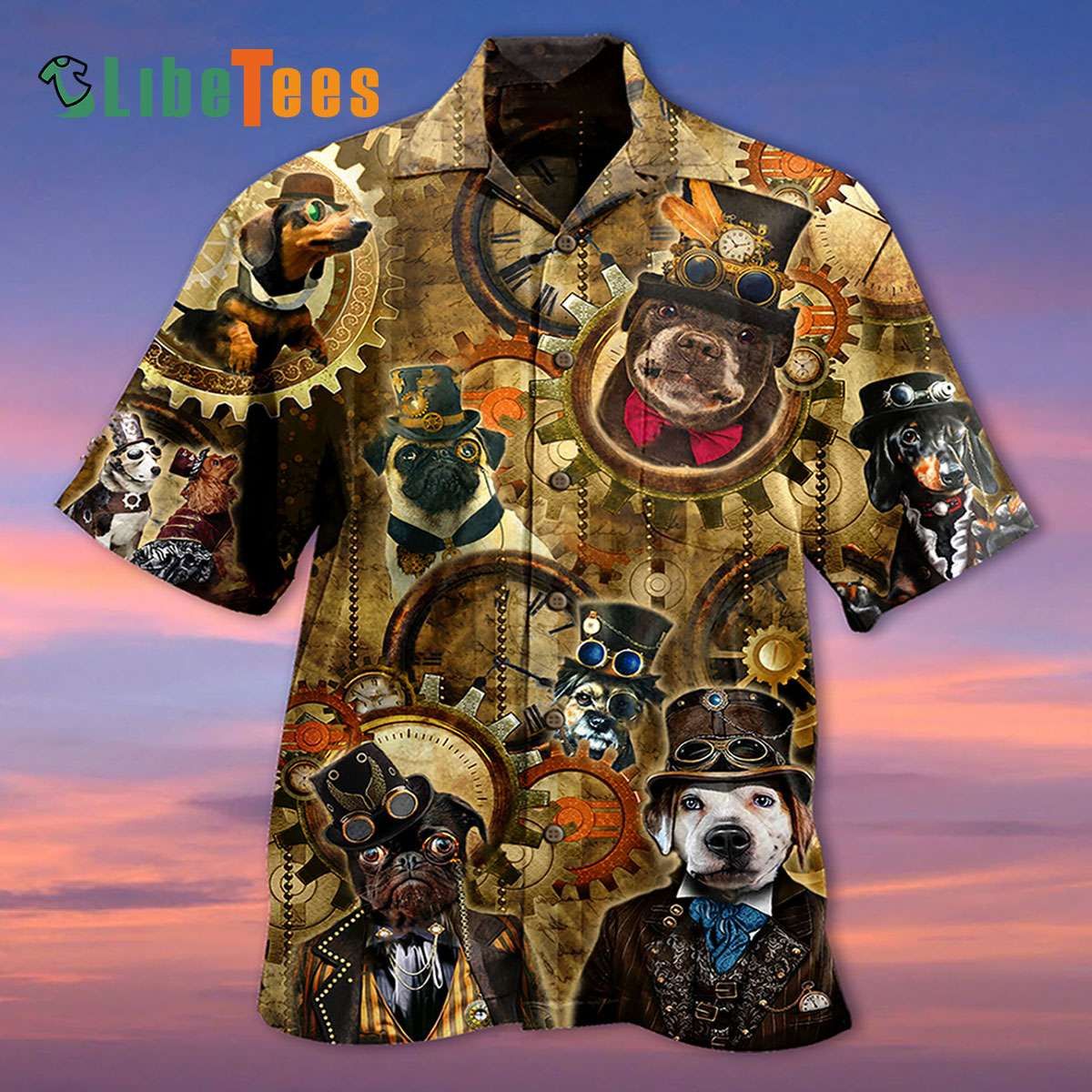 Amazing Steampunk Dog Trendy Hawaiian Shirts Vintage, Dog Trendy Hawaiian Shirt Perfect Gifts For Your Loved Ones