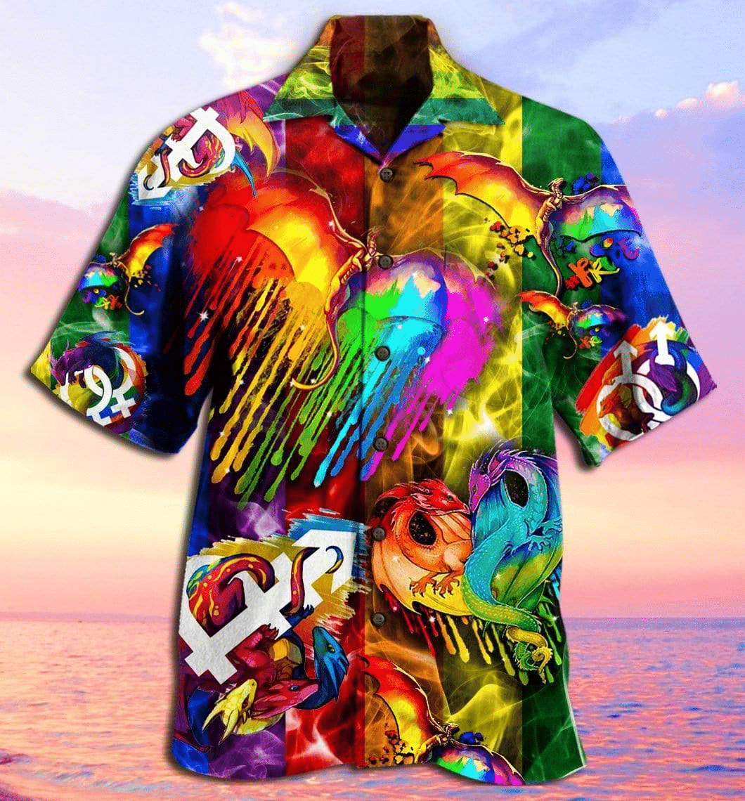 Amazing White Lgbt Pride Hawaiian Shirt
