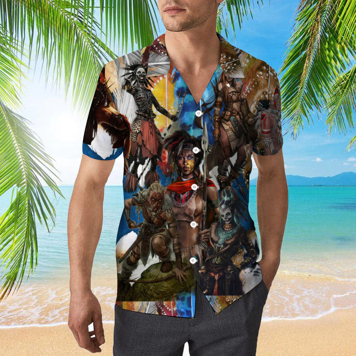 Amazon Ancient World Women Warrior Trendy Hawaiian Shirt