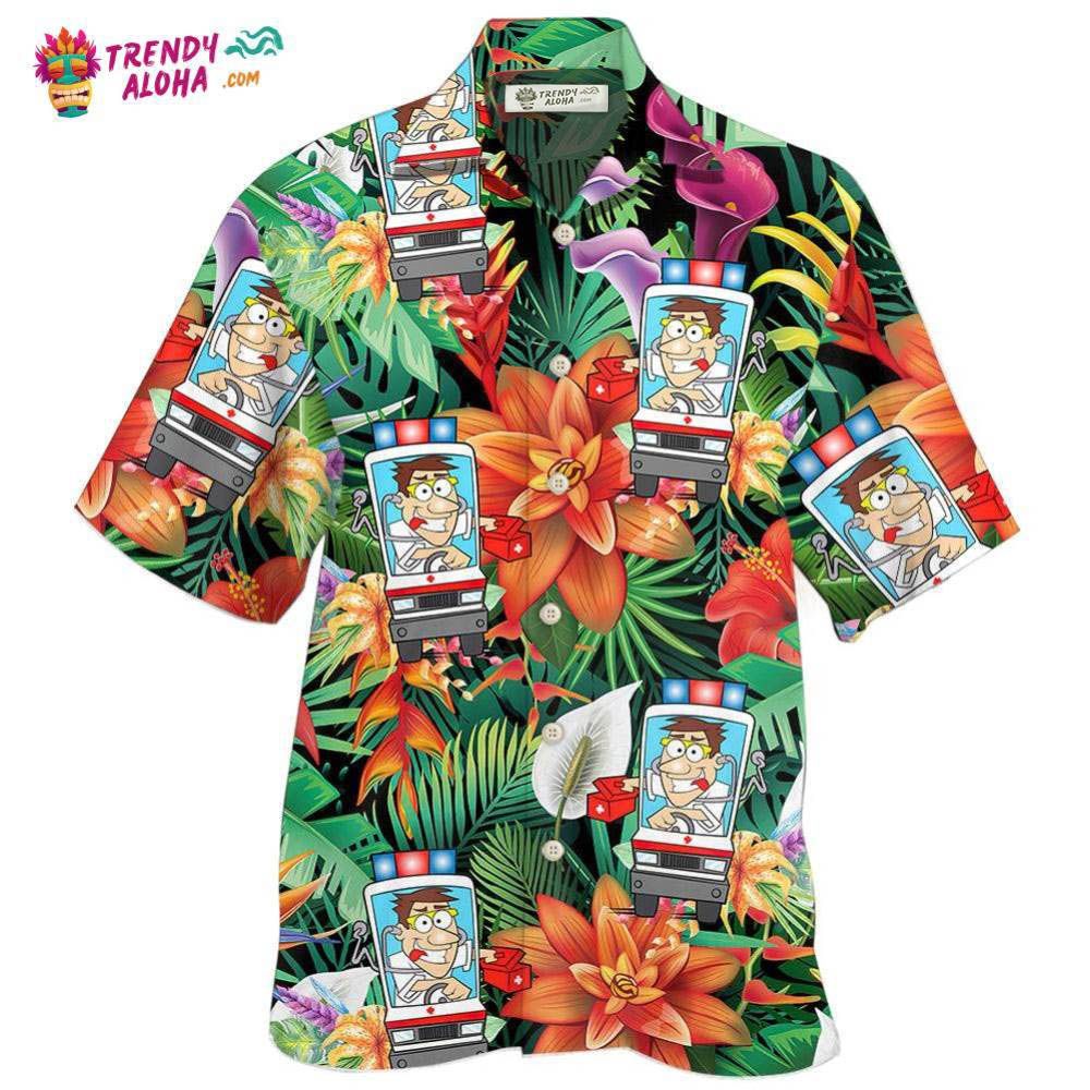 Ambulance Driver Tropical Floral Style Hawaiian Shirt – Trendy Aloha Ambulance Driver Tropical Floral Style Hawaiian Shirt – Trendy Aloha