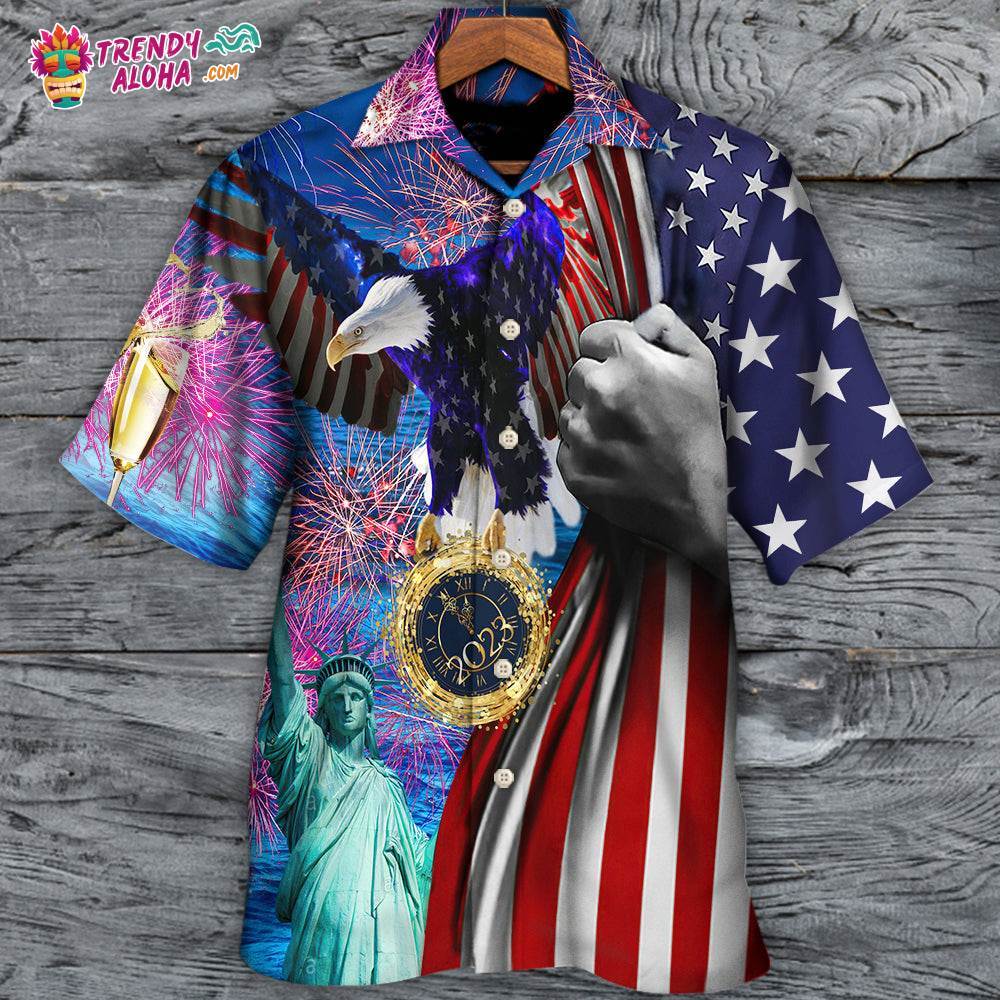 America 2023 New Year America Hawaiian Shirt – Trendy Aloha