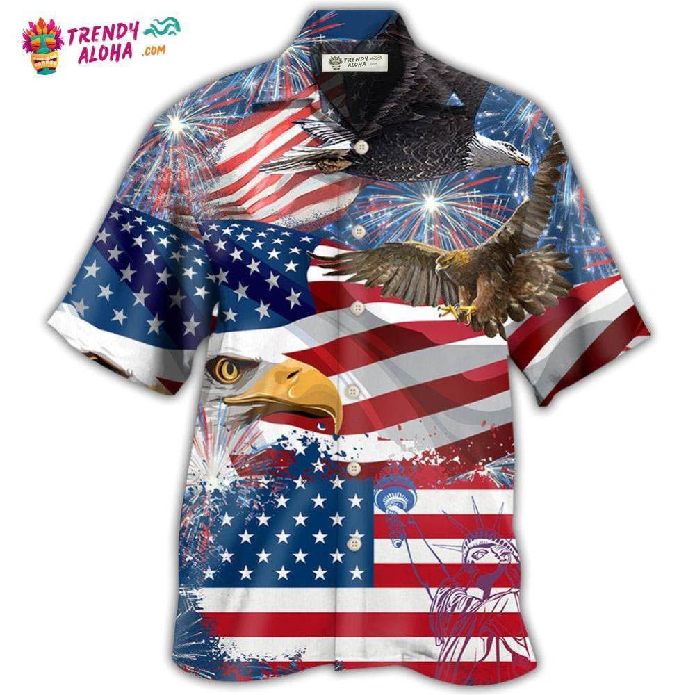 America 4Th Of July America Eagle Freedom Hawaiian Shirt – Trendy Aloha America 4Th Of July America Eagle Freedom Hawaiian Shirt – Trendy Aloha