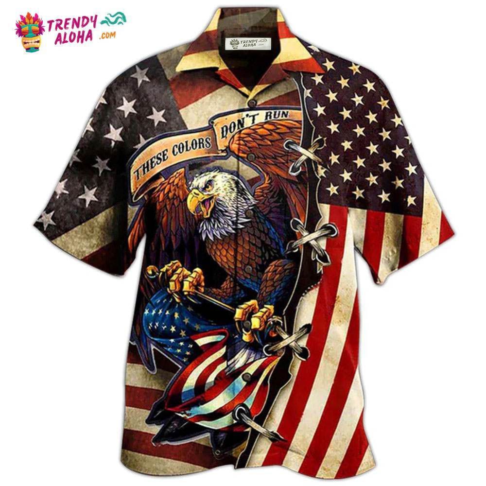 America Eagle Fly Flag Hawaiian Shirt Trendy Aloha Trendy Aloha