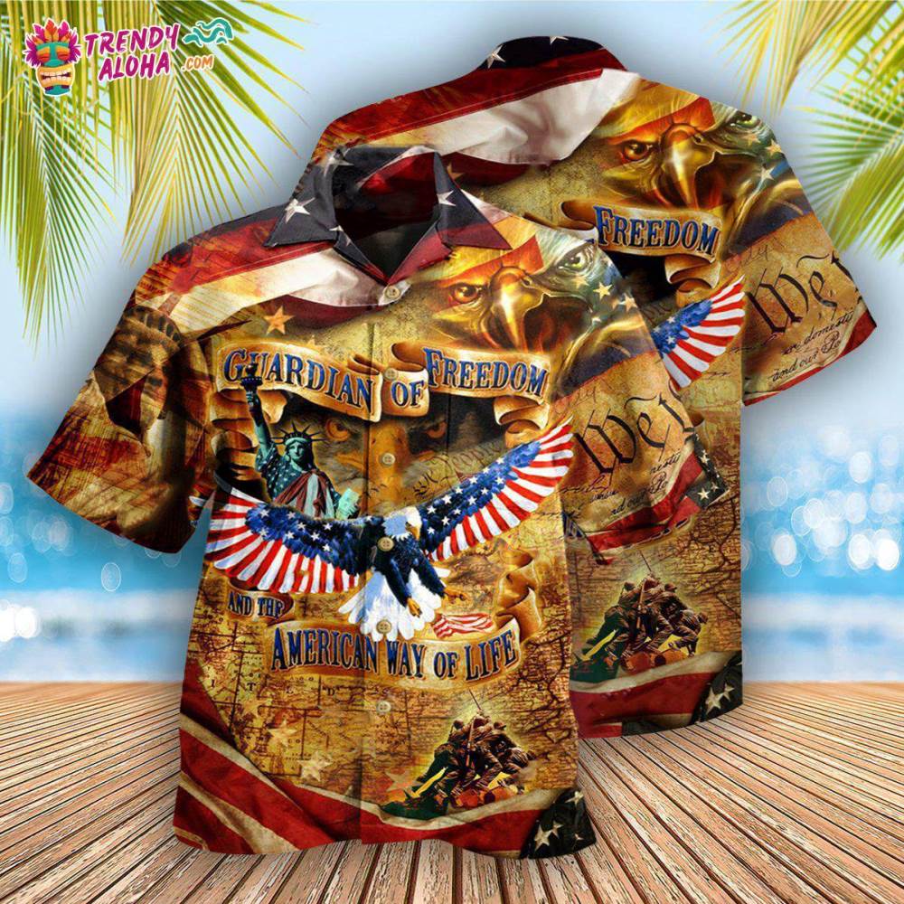 America Guardian Of Freedom And The American Way Of Life Hawaiian Shirt – Trendy Aloha