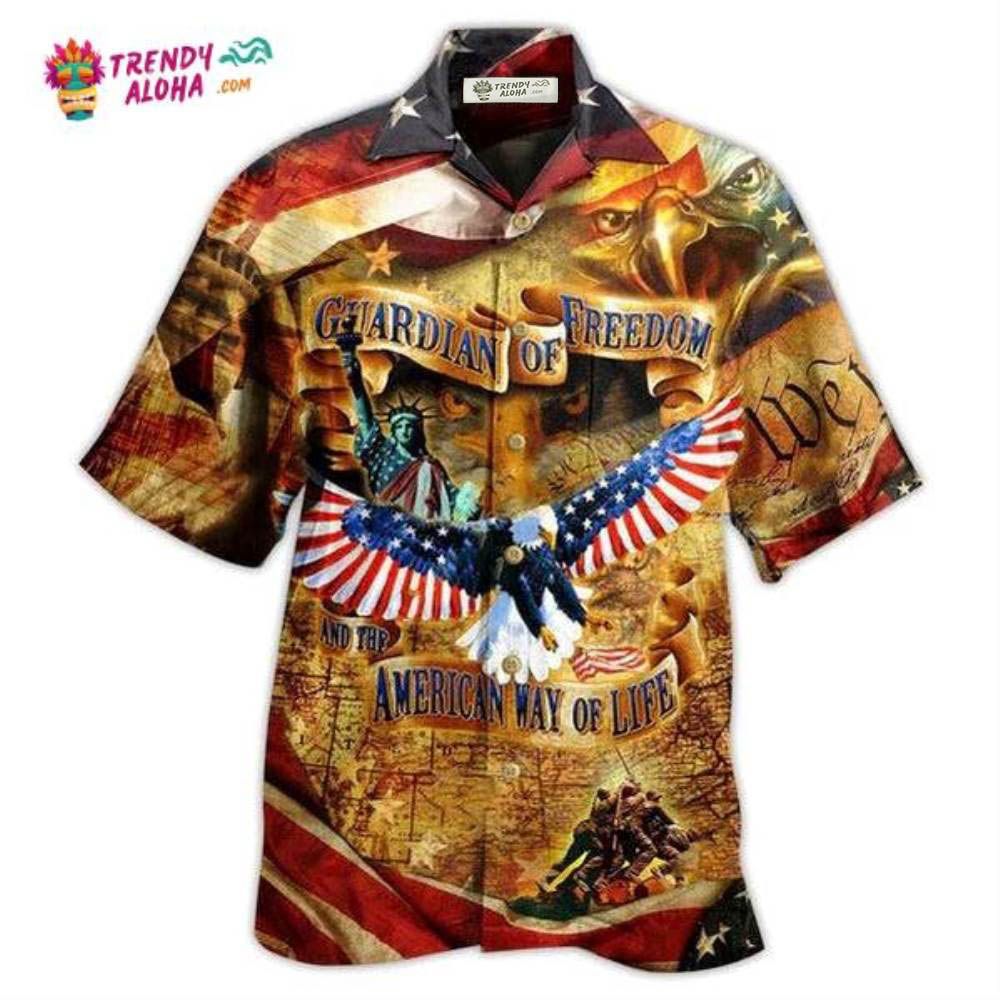 America Guardian Of Freedom And The American Way Of Life Hawaiian Shirt – Trendy Aloha