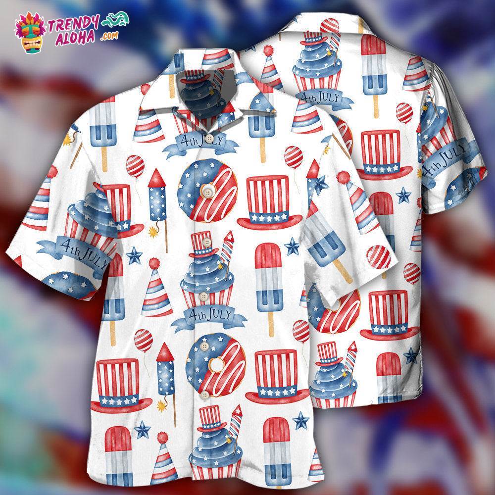 America Independence Day Basic Art Style Hawaiian Shirt – Trendy Aloha
