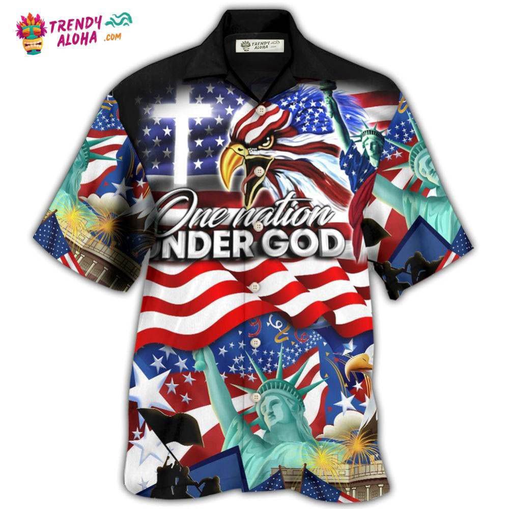 America Independence Day Us One Nation Under God Hawaiian Shirt – Trendy Aloha America Independence Day Us One Nation Under God Hawaiian Shirt – Trendy Aloha