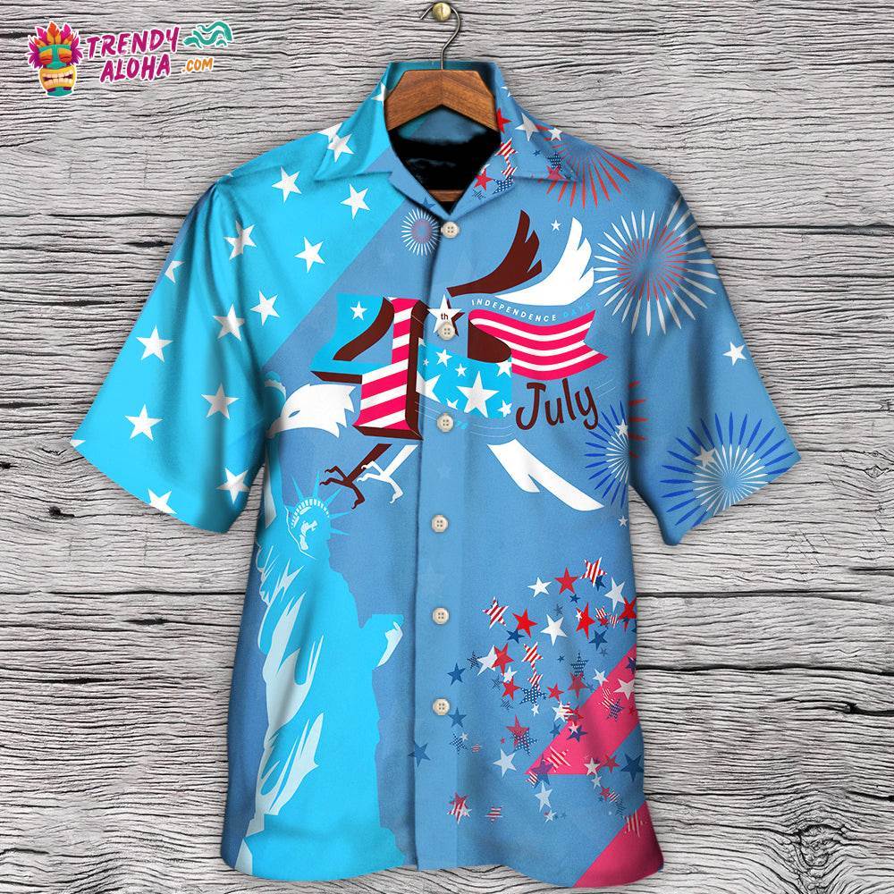 America Independence Happy Day Fourth Of July Hawaiian Shirt – Trendy Aloha