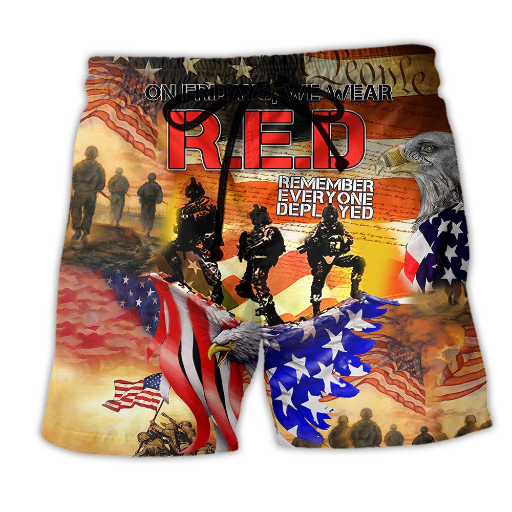 America My Patriotic Heart Beats Trendy Aloha Hawaiian Beach Shorts