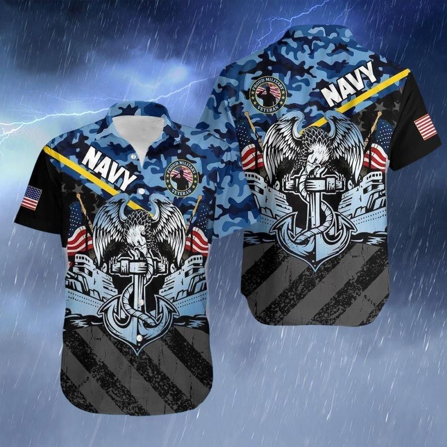 America Navy Veteran Trendy Hawaiian Shirt America Navy Veteran Trendy Hawaiian Shirt