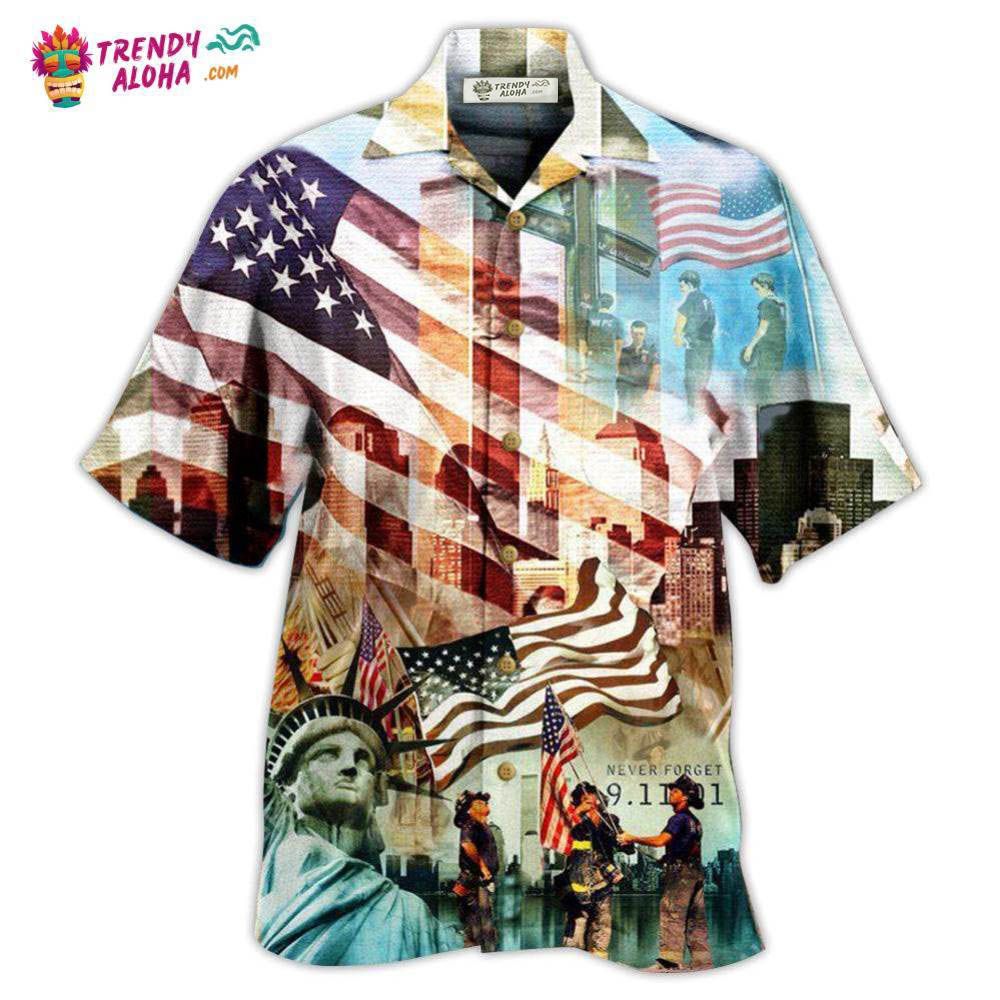 America Never Forgotten Tower Challenge Statue Of Liberty Hawaiian Shirt – Trendy Aloha