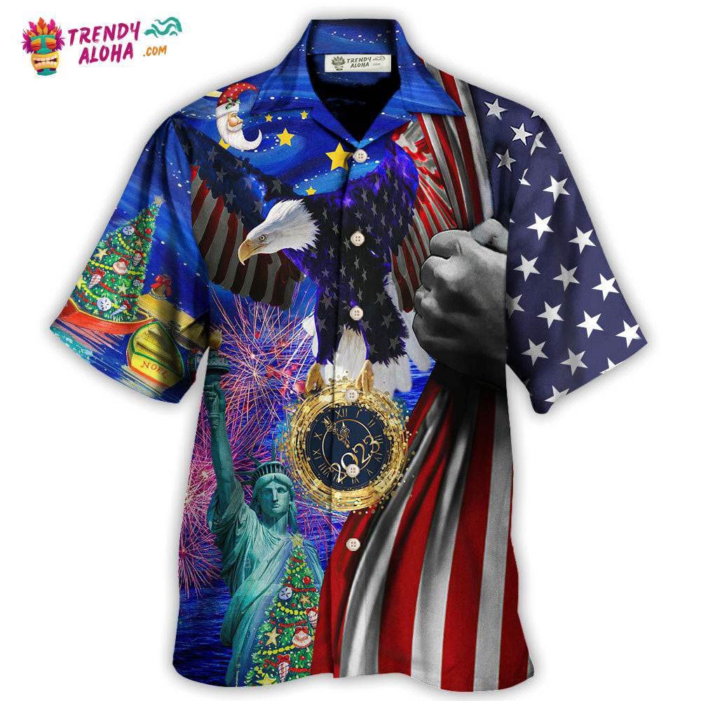 America New Year New America Christmas 2023 Hawaiian Shirt – Trendy Aloha America New Year New America Christmas 2023 Hawaiian Shirt – Trendy Aloha