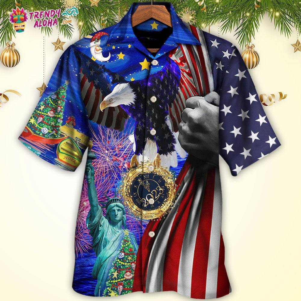 America New Year New America Christmas 2023 Hawaiian Shirt – Trendy Aloha