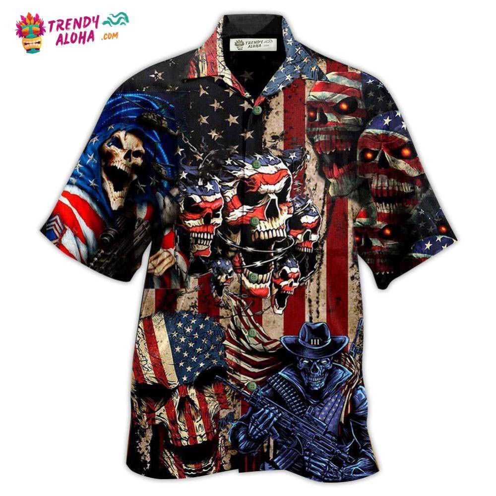 America Skull Pride Hawaiian Shirt – Trendy Aloha America Skull Pride Hawaiian Shirt – Trendy Aloha