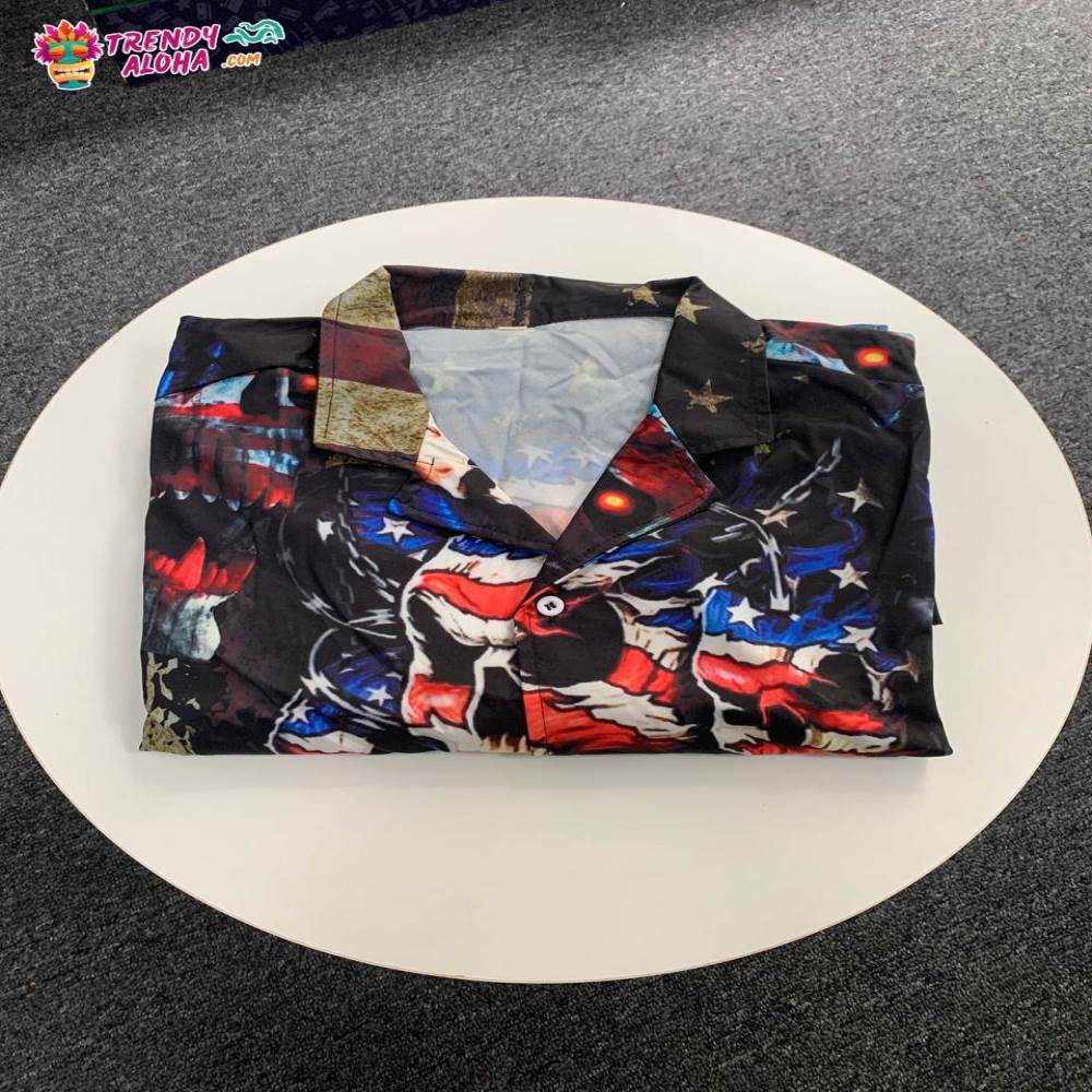 America Skull Pride Hawaiian Shirt – Trendy Aloha