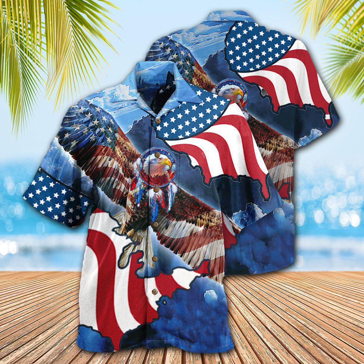 America Special Patriotic Eagle Hawaiian Shirt