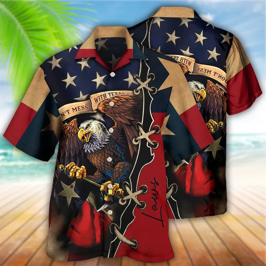 America Texas Eagle Peace Life Style Personalized Hawaiian Shirt America Texas Eagle Peace Life Style Personalized Hawaiian Shirt
