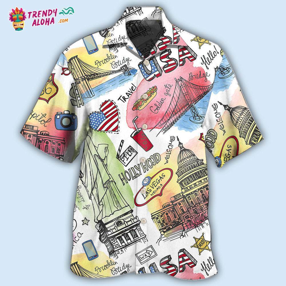 America Usa Art Style Hawaiian Shirt – Trendy Aloha