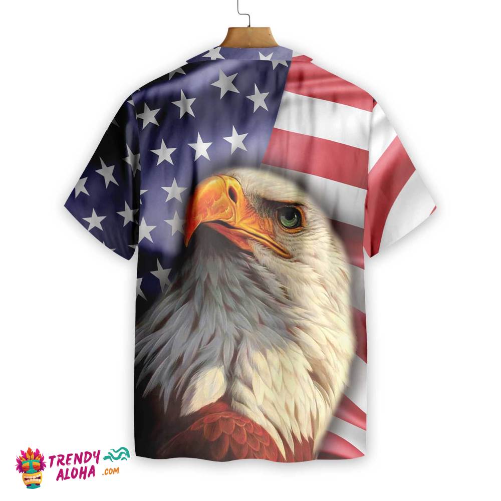American Eagle Usa Flag Hawaiian Shirt