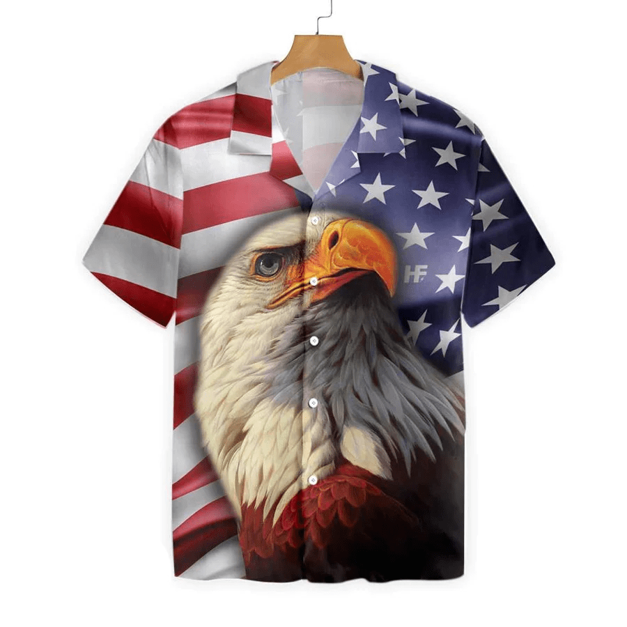 American Eagle Usa Flag Trendy Hawaiian Shirt, 4Th Of July Trendy Hawaiian Shirt For Men And Women