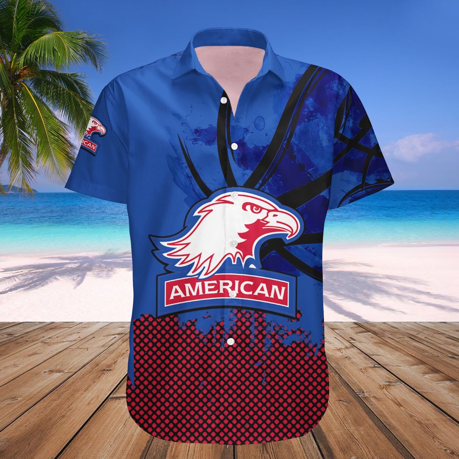 American Eagles Hawaii Shirt Basketball Net Grunge Pattern – NCAA