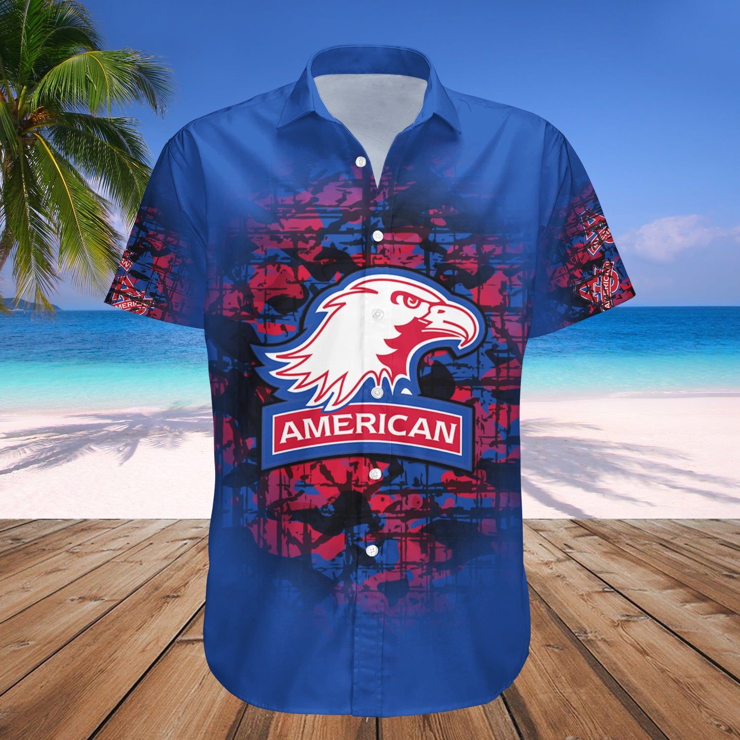 American Eagles Hawaii Shirt Camouflage Vintage – NCAA