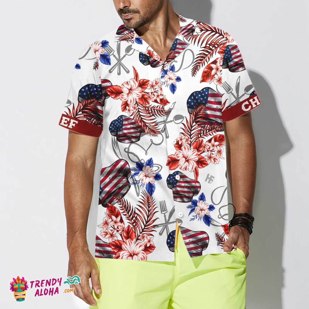 American Flag Chef Hawaiian Shirt