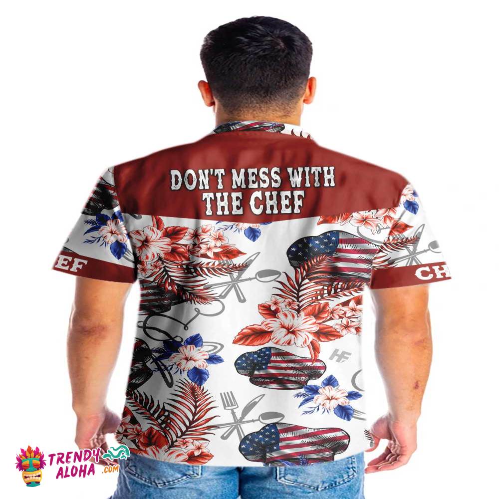 American Flag Chef Hawaiian Shirt
