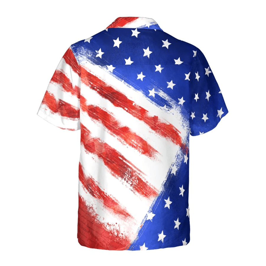 American Flag Hawaiin Shirt For Men, 4Th Of July Trendy Hawaiian Shirt