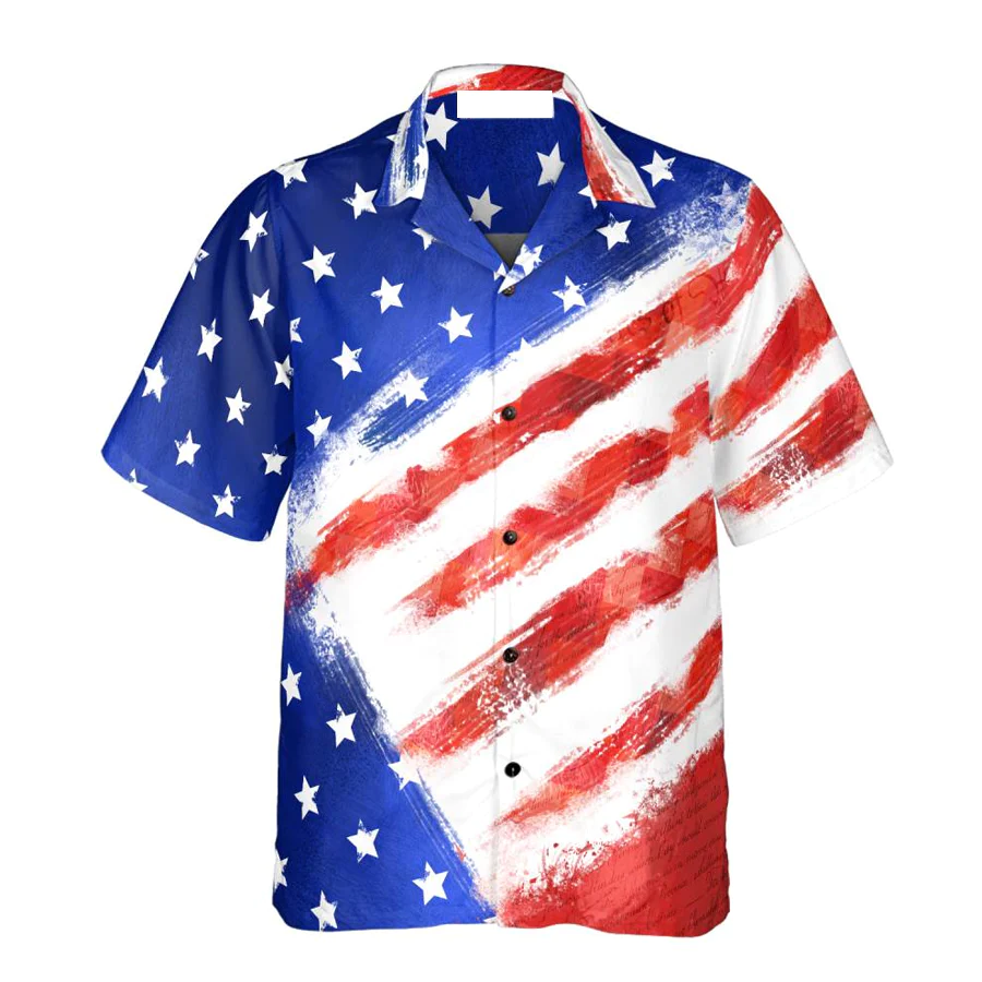 American Flag Hawaiin Shirt For Men, 4Th Of July Trendy Hawaiian Shirt American Flag Hawaiin Shirt For Men, 4Th Of July Trendy Hawaiian Shirt