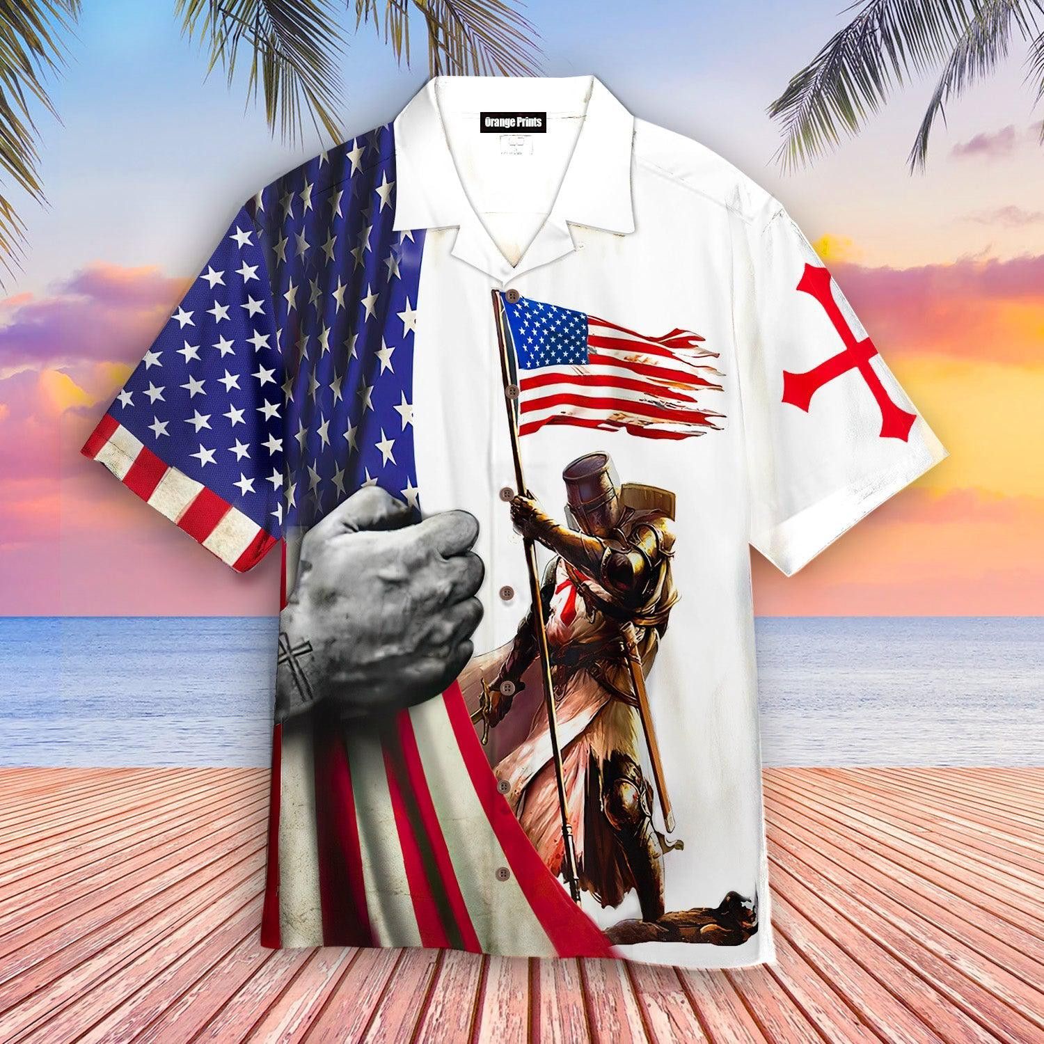 American Flag Trendy Hawaiian Shirt