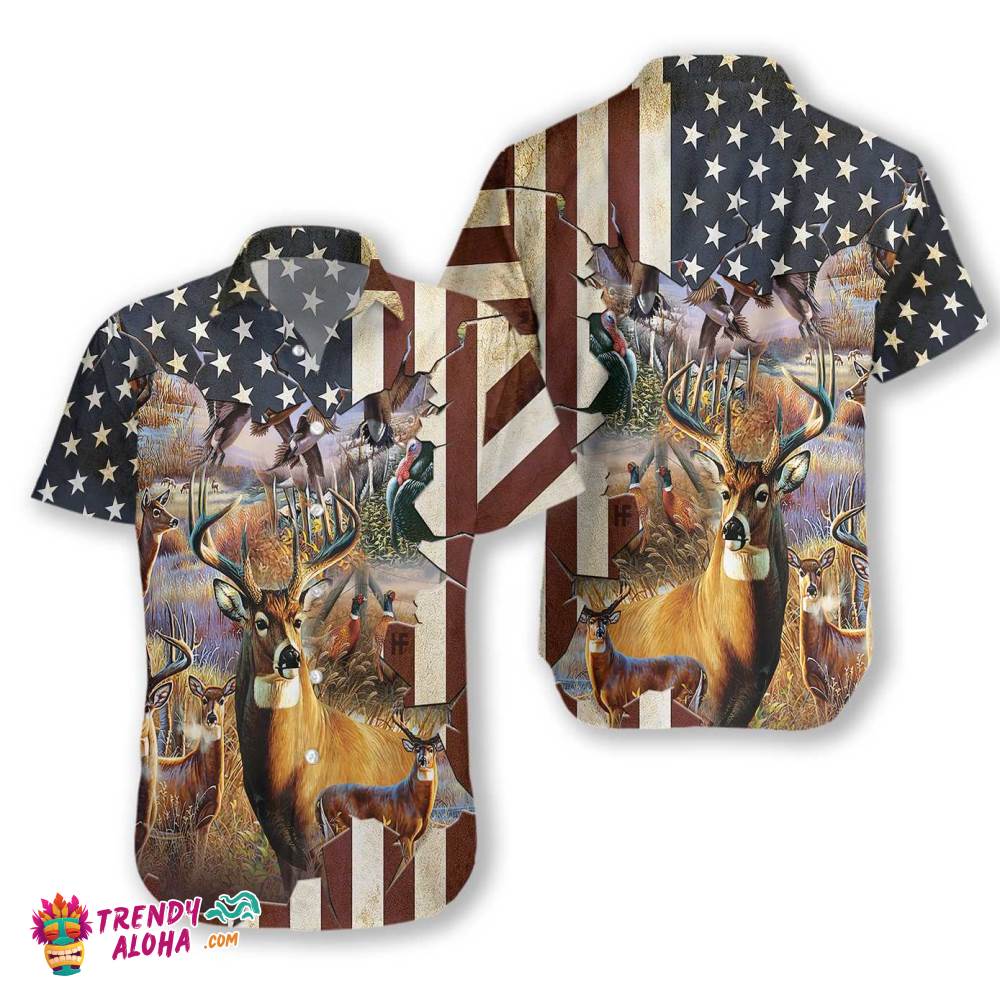 American Hunter Hawaiian Shirt