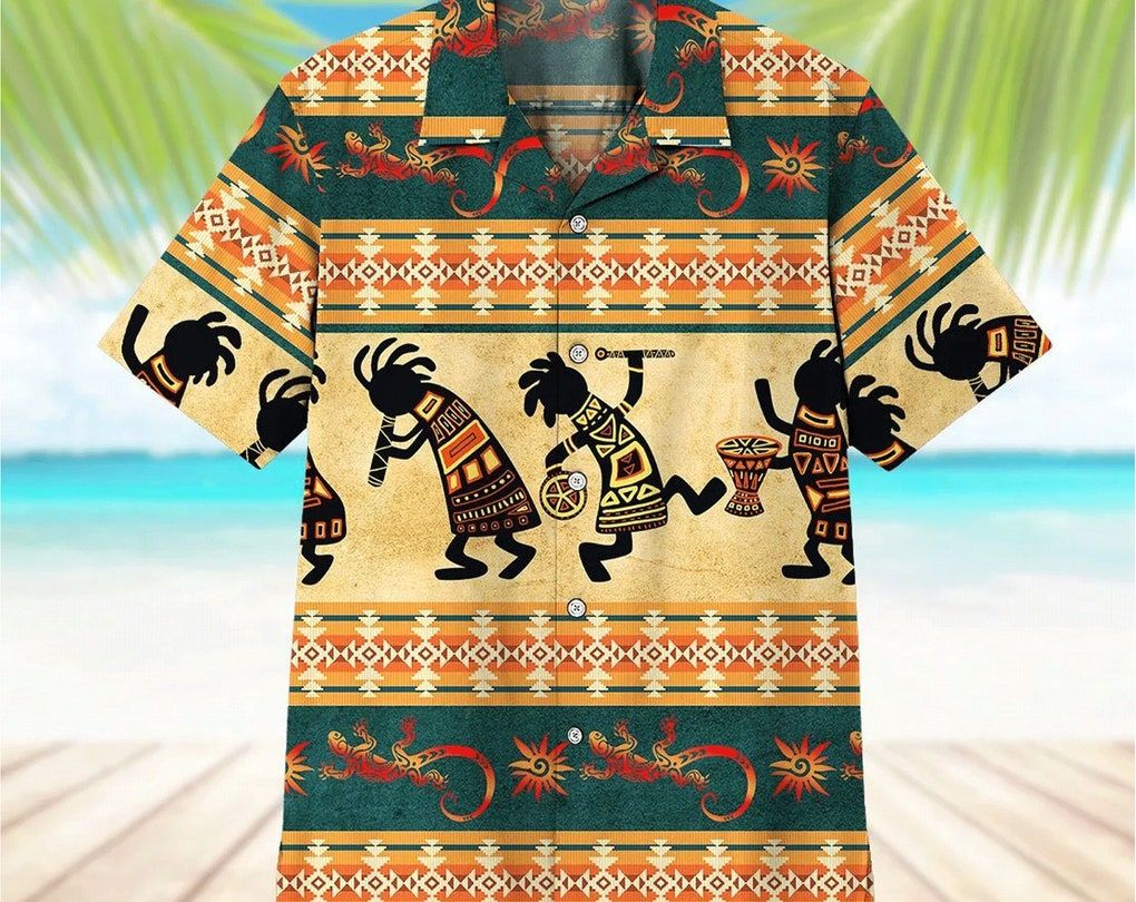 American Native 3D All Over Printed Trendy Hawaiian Shirt, Beach Party Matching Shirt For Men/Women, Funny Trendy Hawaiian Shirt, Hawaiian Set Gift.