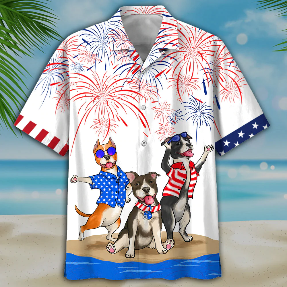 American Staffordshire Terrier Shirts – Independence Day Is Coming, Men’s Usa Patriotic Trendy Hawaiian Shirt American Staffordshire Terrier Shirts – Independence Day Is Coming, Men’s Usa Patriotic Trendy Hawaiian Shirt