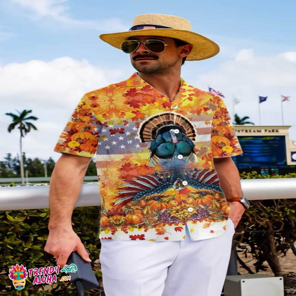 American Turkey Thanksgiving Hawaiian Shirt, Unique Gift For Thanksgiving Day