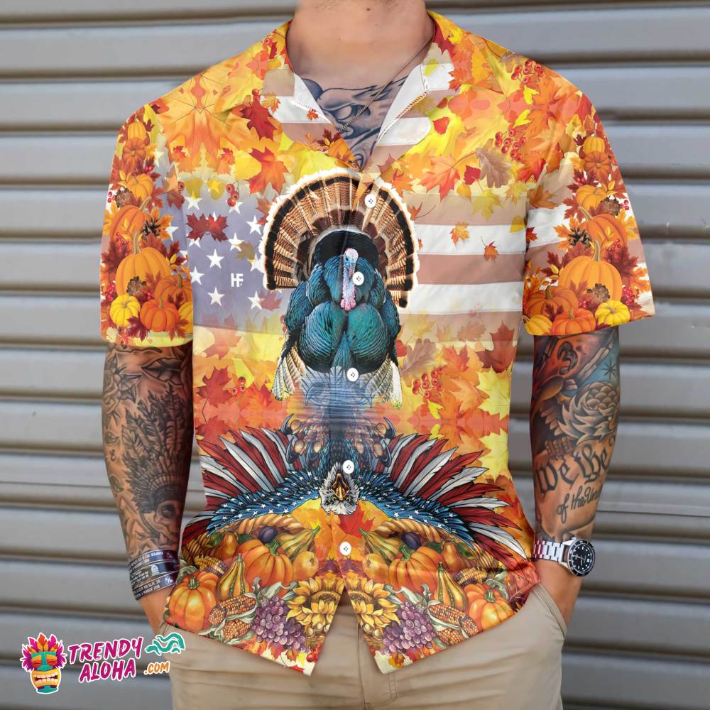American Turkey Thanksgiving Hawaiian Shirt, Unique Gift For Thanksgiving Day