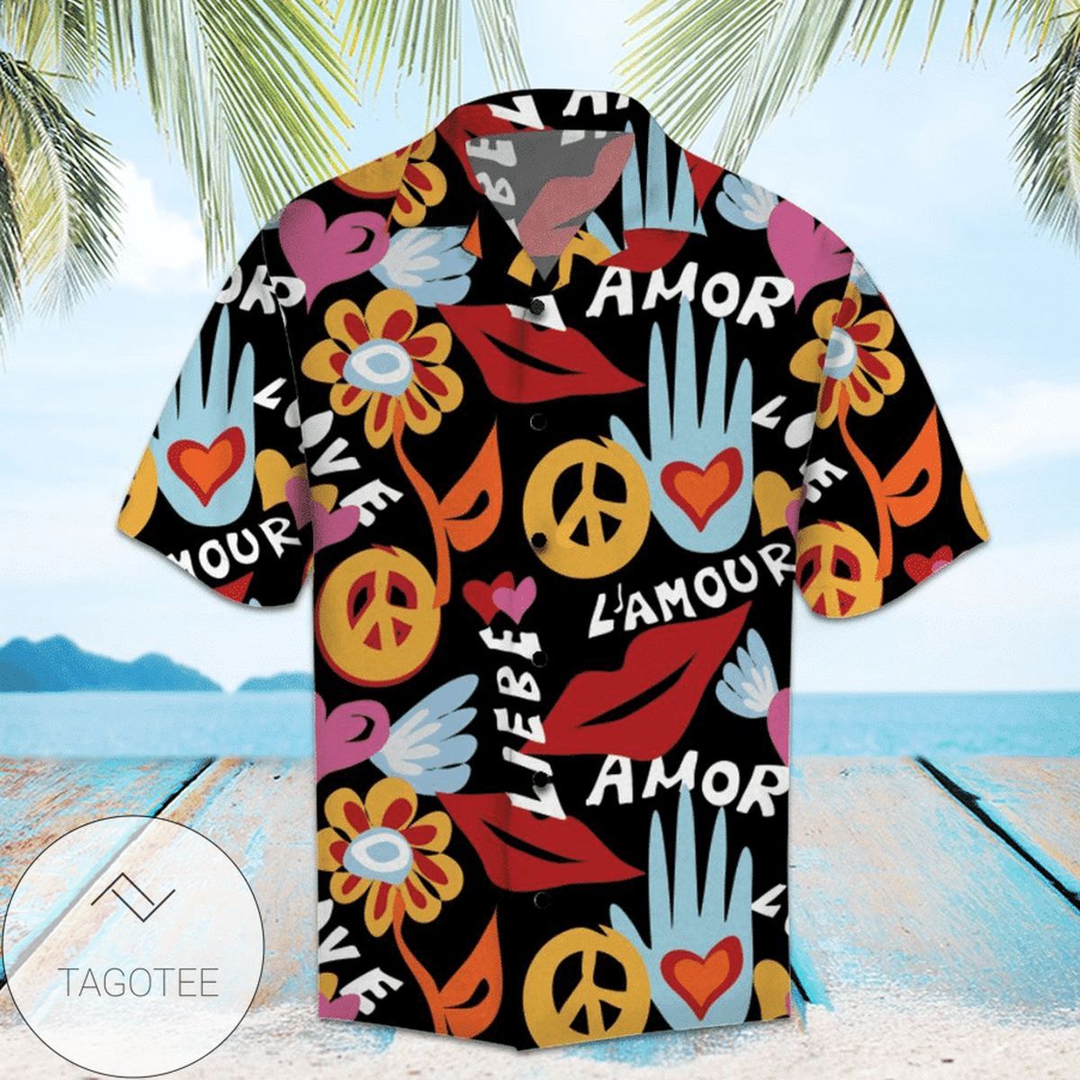 Amor Written With Hippie Flair On This Vibrantly Colored Shirt