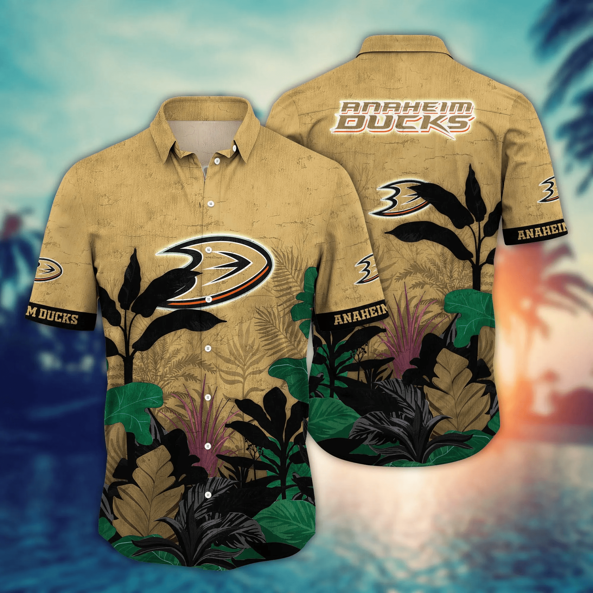 Anaheim Ducks NHL Hawaiian Shirt Beach Season Aloha Shirt