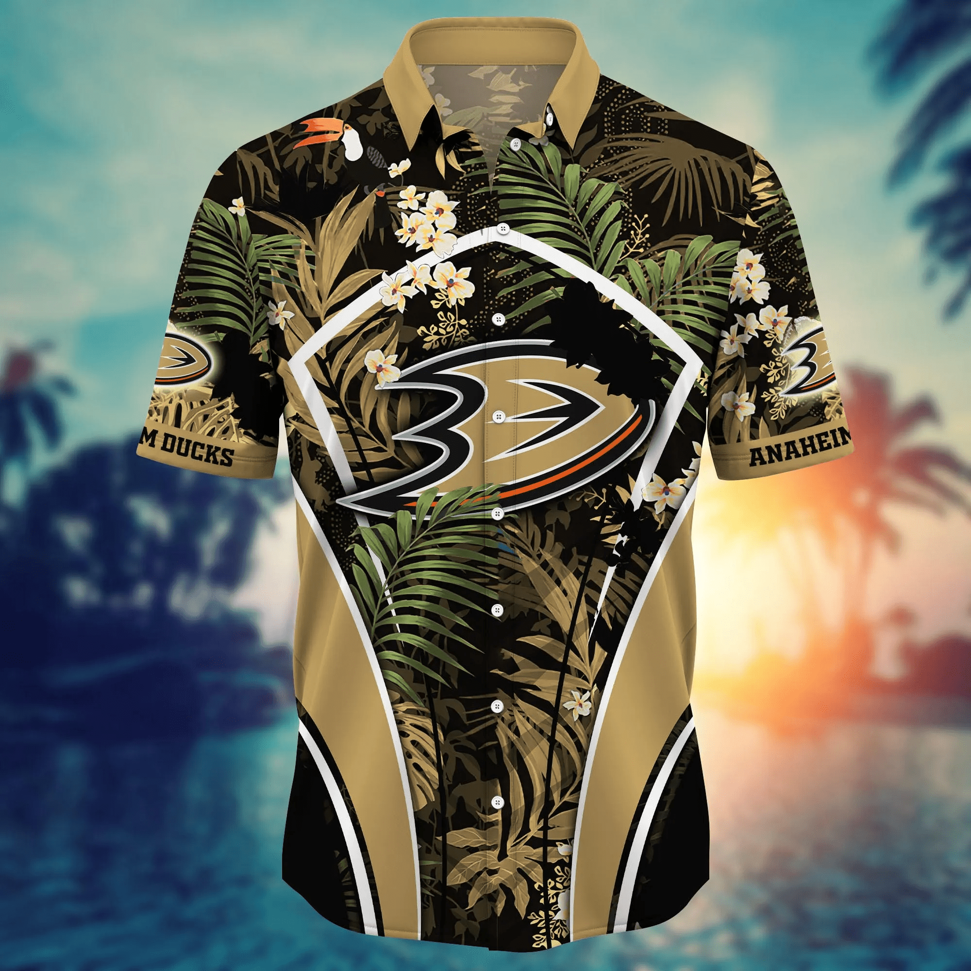 Anaheim Ducks NHL Hawaiian Shirt Heat Kickabout Shirts