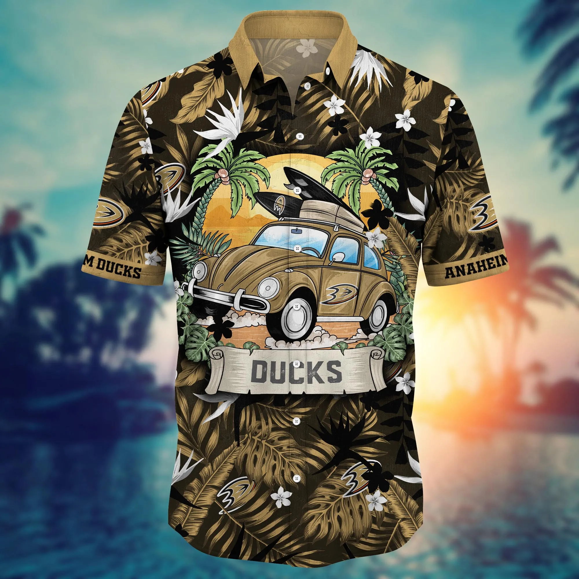 Anaheim Ducks NHL Hawaiian Shirt Pool Partiestime Aloha Shirt
