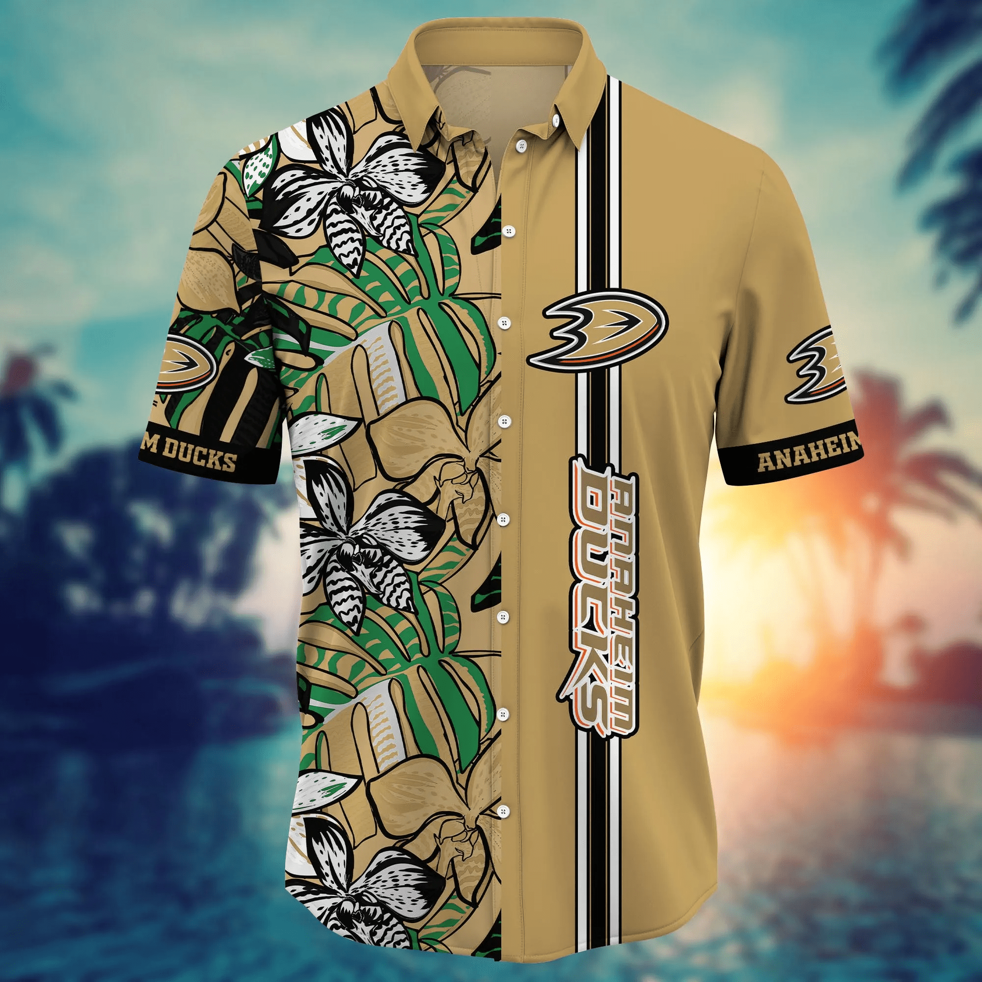 Anaheim Ducks NHL Hawaiian Shirt Sunburn Aloha Shirt