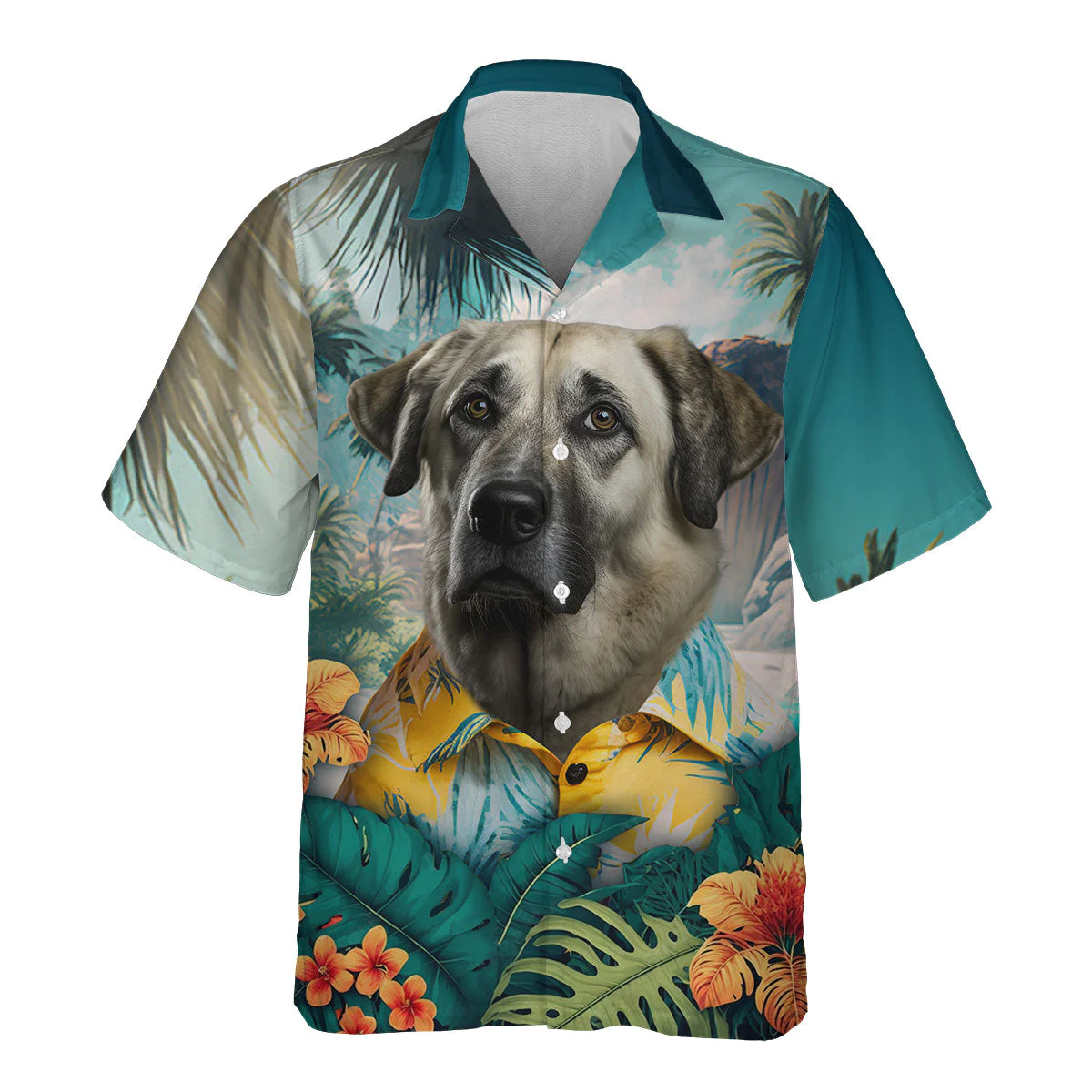 Anatolian Shepherd Valor 3D Hawaiian Shirt Dominating Tropical Peaks