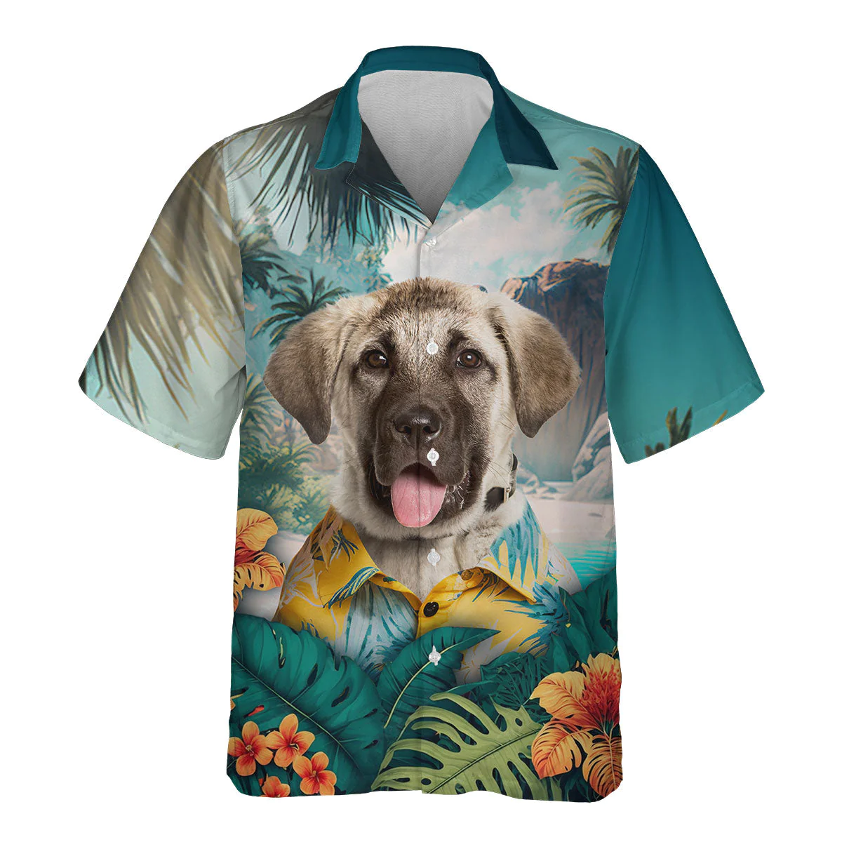 Anatolian Shepherd Vigilance On 3D Hawaiian Tropical Shirt