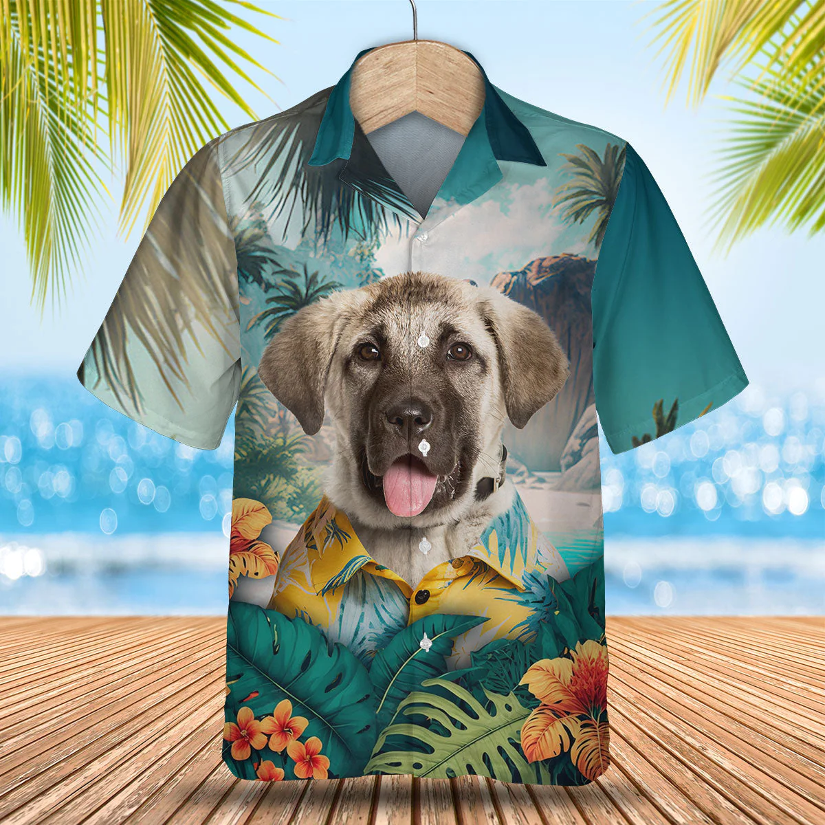 Anatolian Shepherd Vigilance On 3D Hawaiian Tropical Shirt Anatolian Shepherd Vigilance On 3D Hawaiian Tropical Shirt