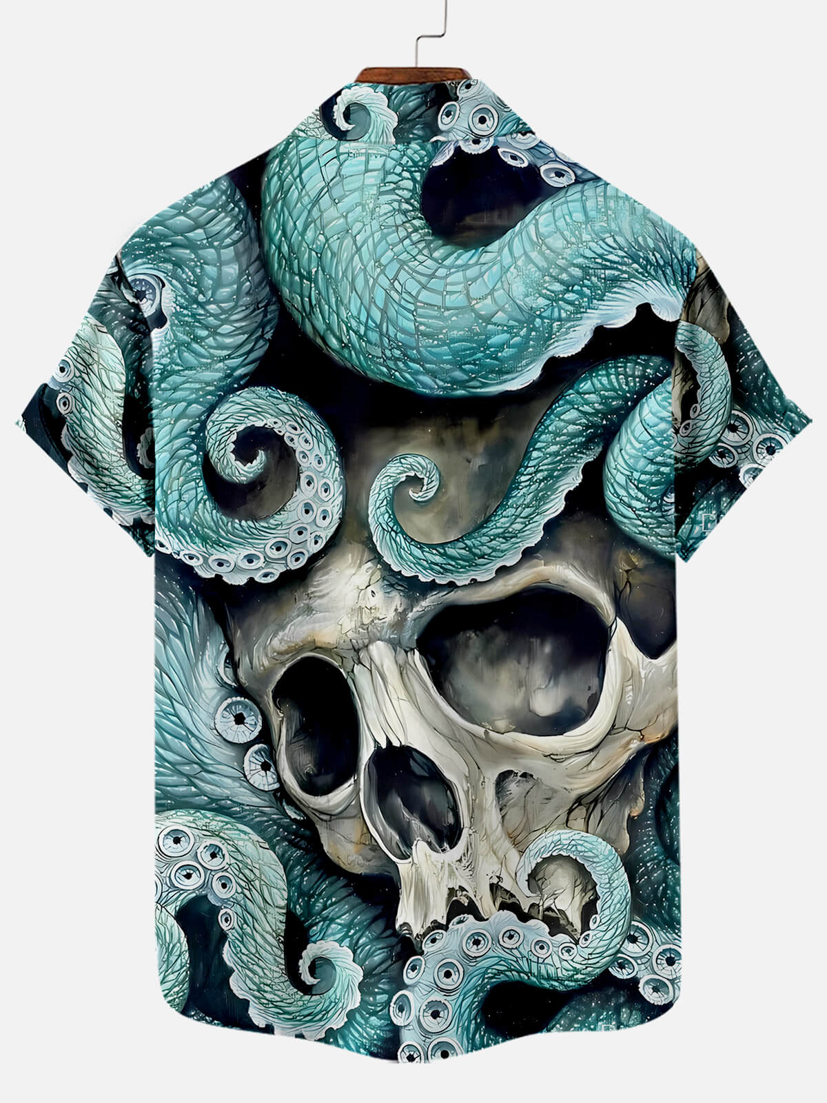 Ancient Abyss: Cthulhu Octopus Skull Hawaiian Shirt