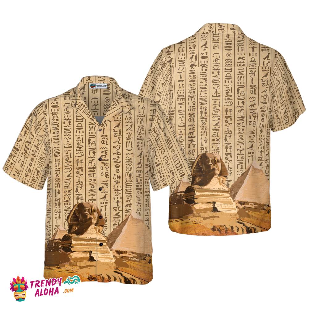 Ancient Egypt Hieroglyphs Hawaiian Shirt Ancient Egypt Hieroglyphs Hawaiian Shirt