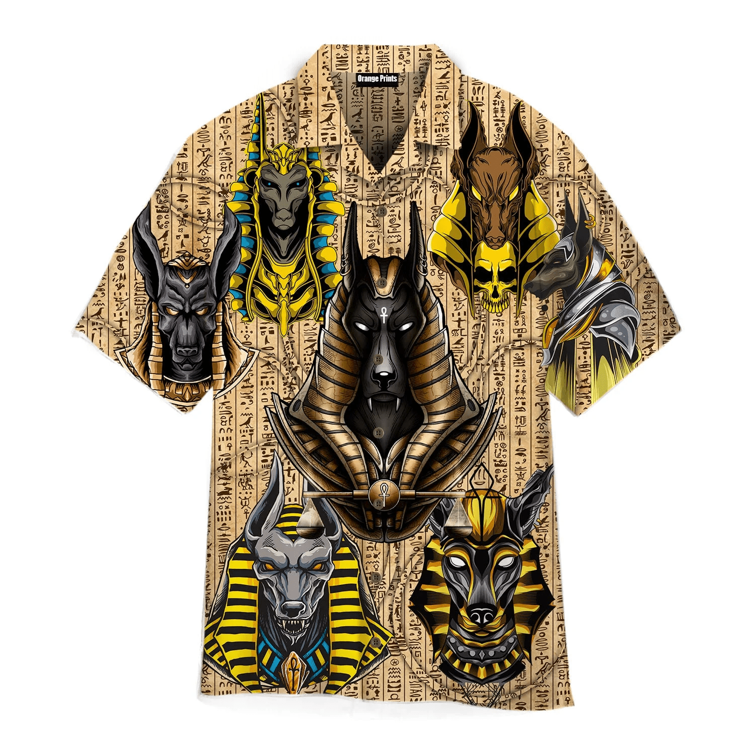 Ancient Egyptian God Anubis Hawaiian Shirt