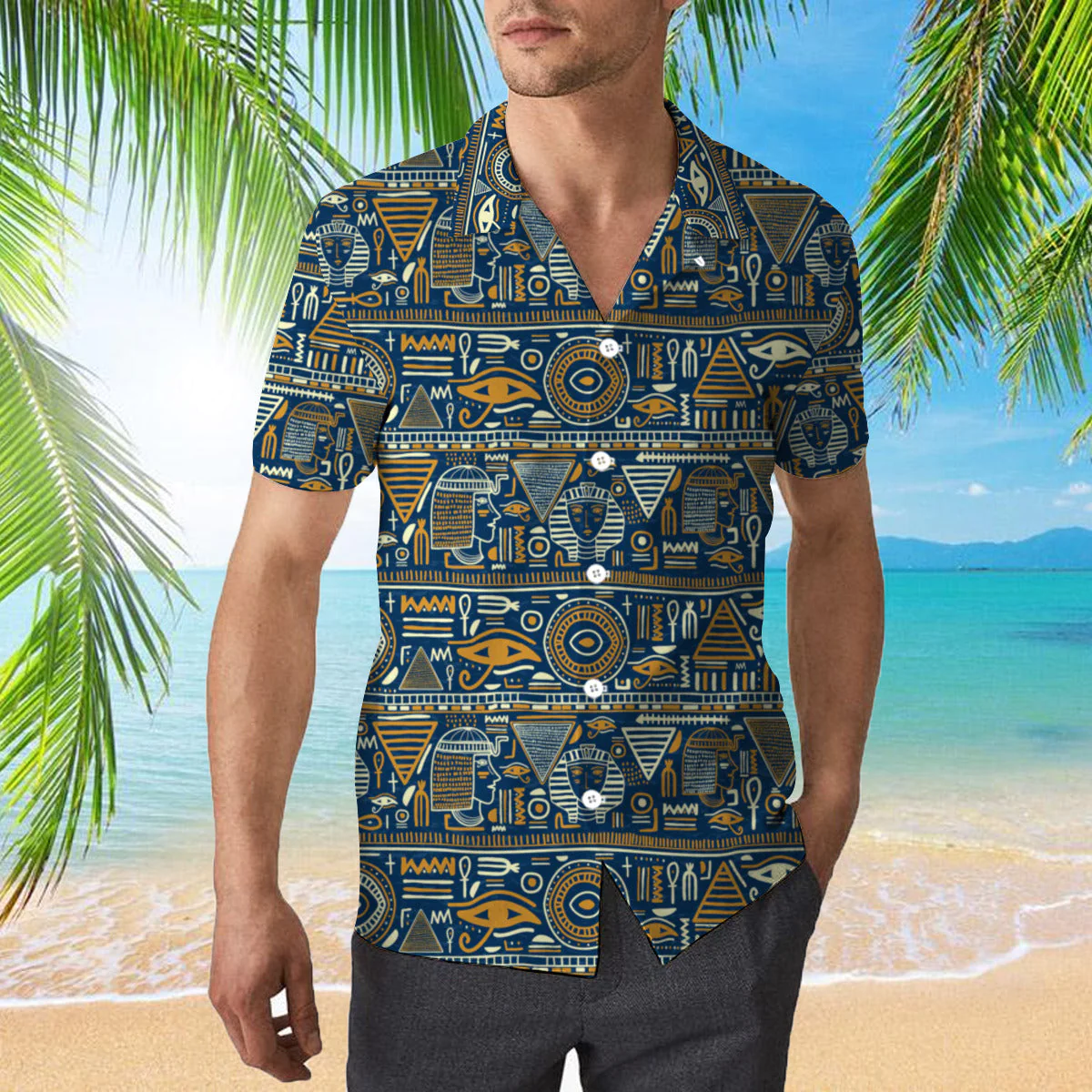 Ancient Egyptian Tribal Trendy Hawaiian Shirt