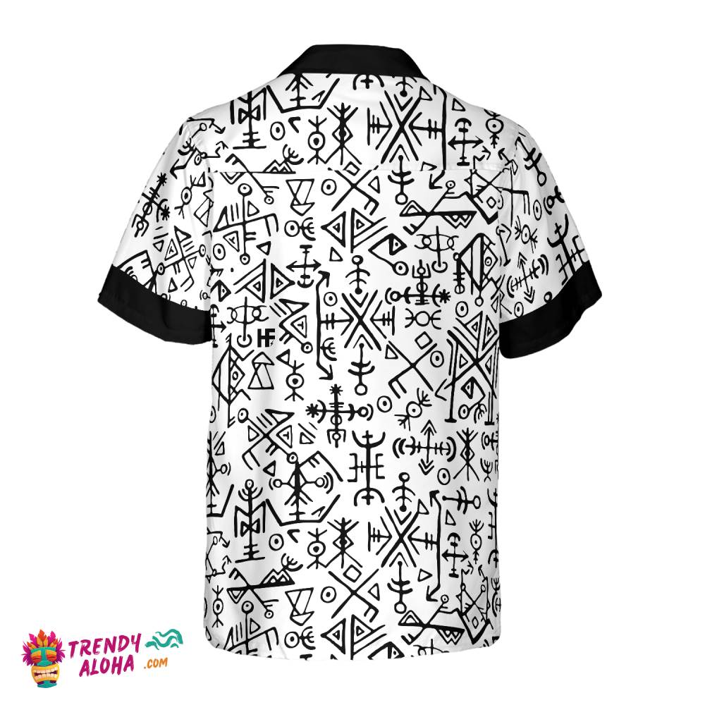 Ancient Viking Seamless Pattern Hawaiian Shirt